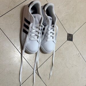 adidas White and Black Low-Top Sneakers